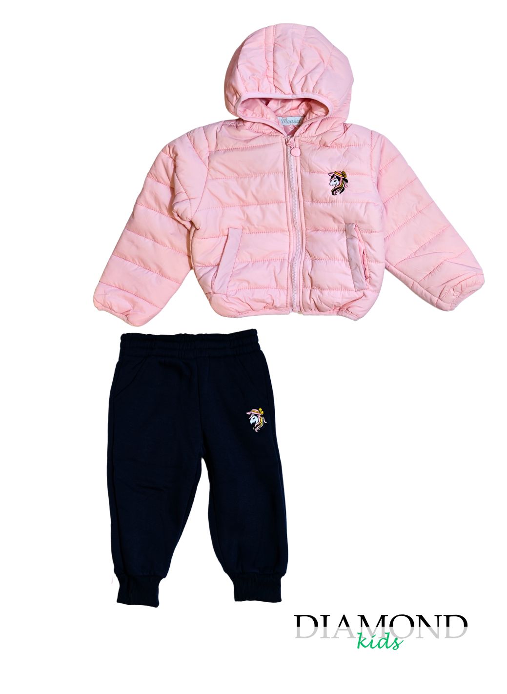 Completo Bambina Unicorn rosa e blu