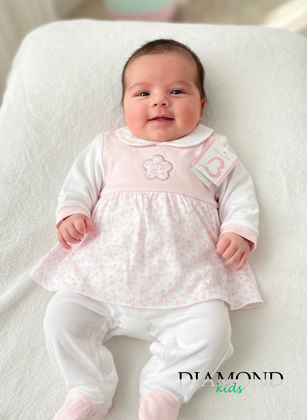 Tutina Neonata Batuffolini Fiore Strass rosa