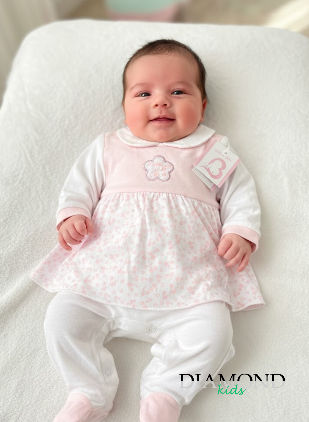 Tutina Neonata Batuffolini Fiore Strass rosa