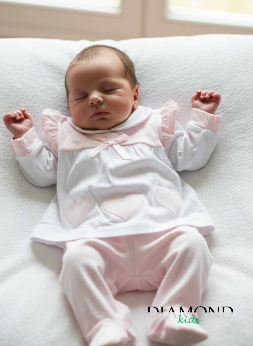 Tutina Neonata Sommaruga cuori bianca