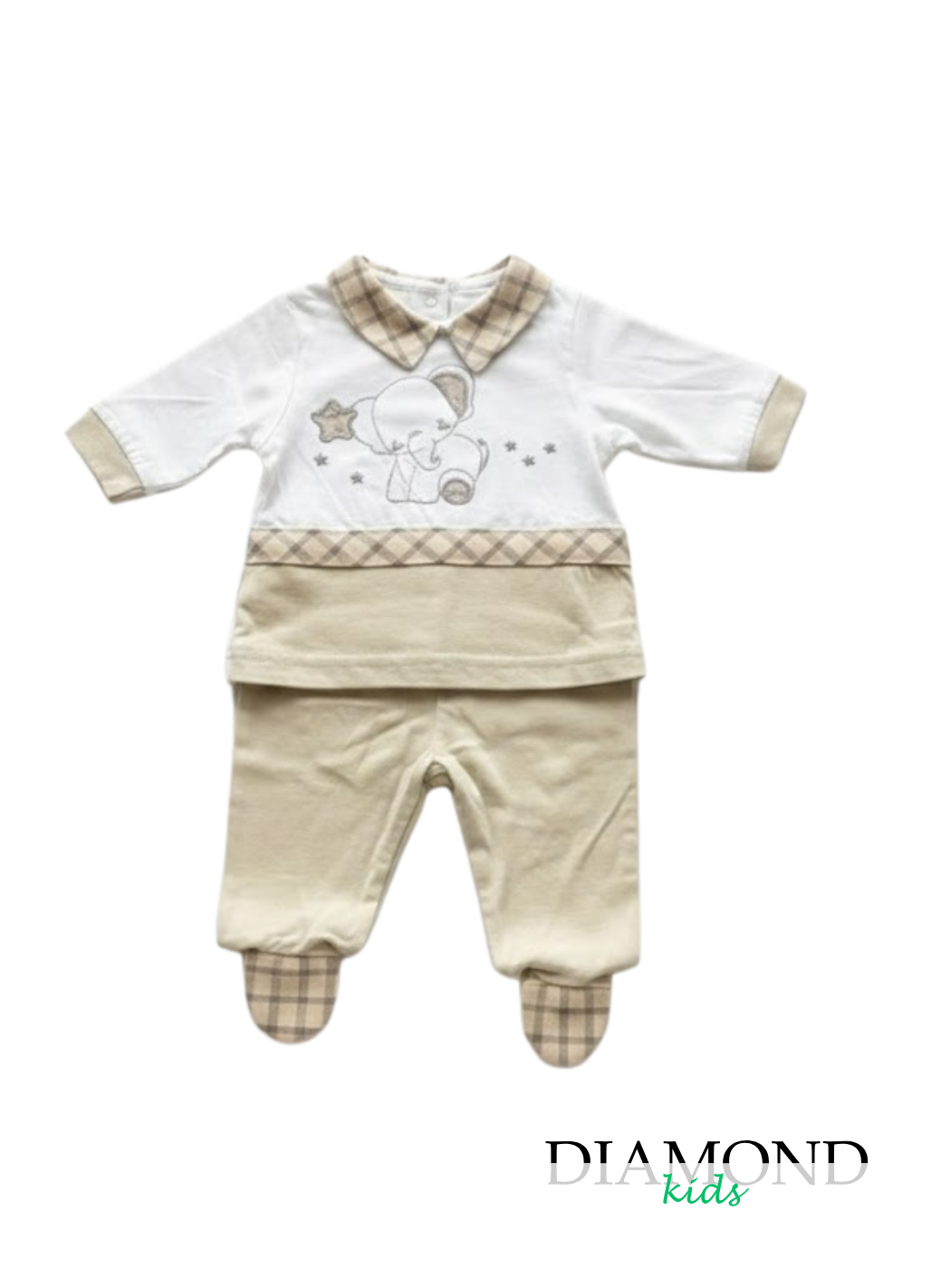 Clinico Neonato Preziosini Elefantino bianco e beige