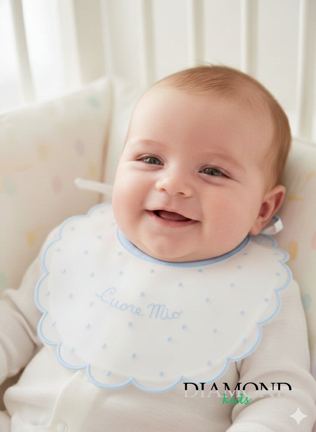 Bavetta Nancy baby cuore mio celeste