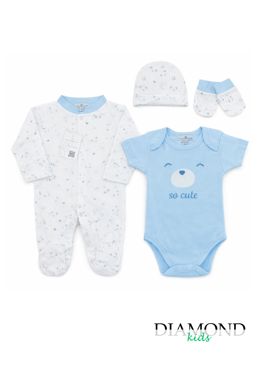 Set corredino Neonato Nazareno Gabrielli Orsetto so cute celeste