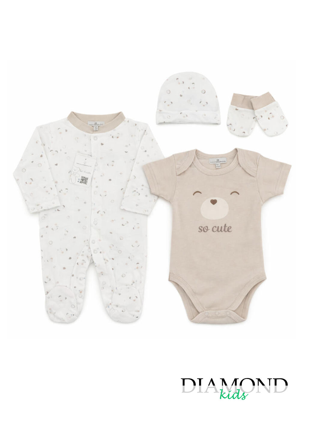 Set corredino Neonato Nazareno Gabrielli Orsetto so cute beige