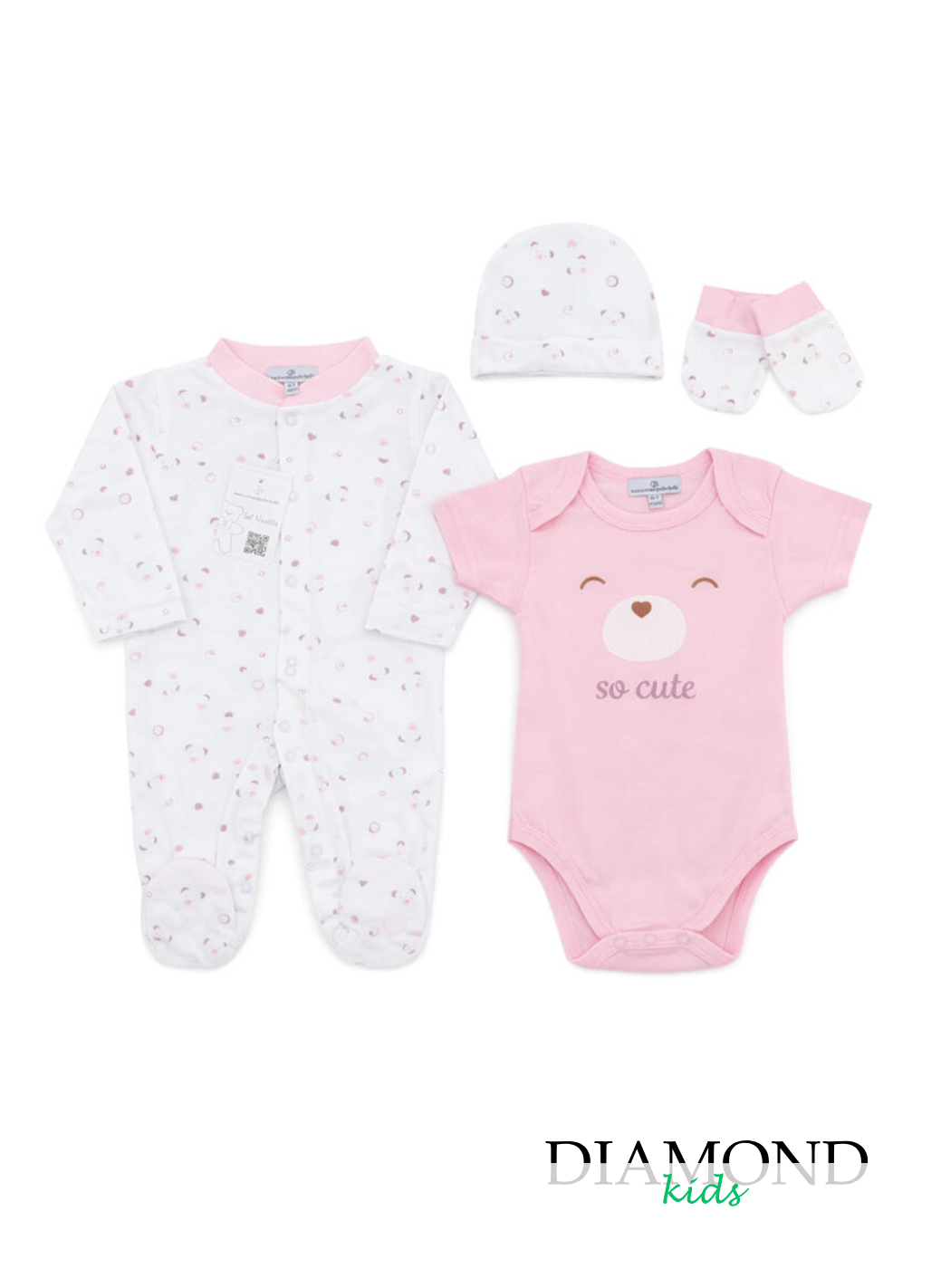 Set corredino Neonato Nazareno Gabrielli Orsetto so cute rosa