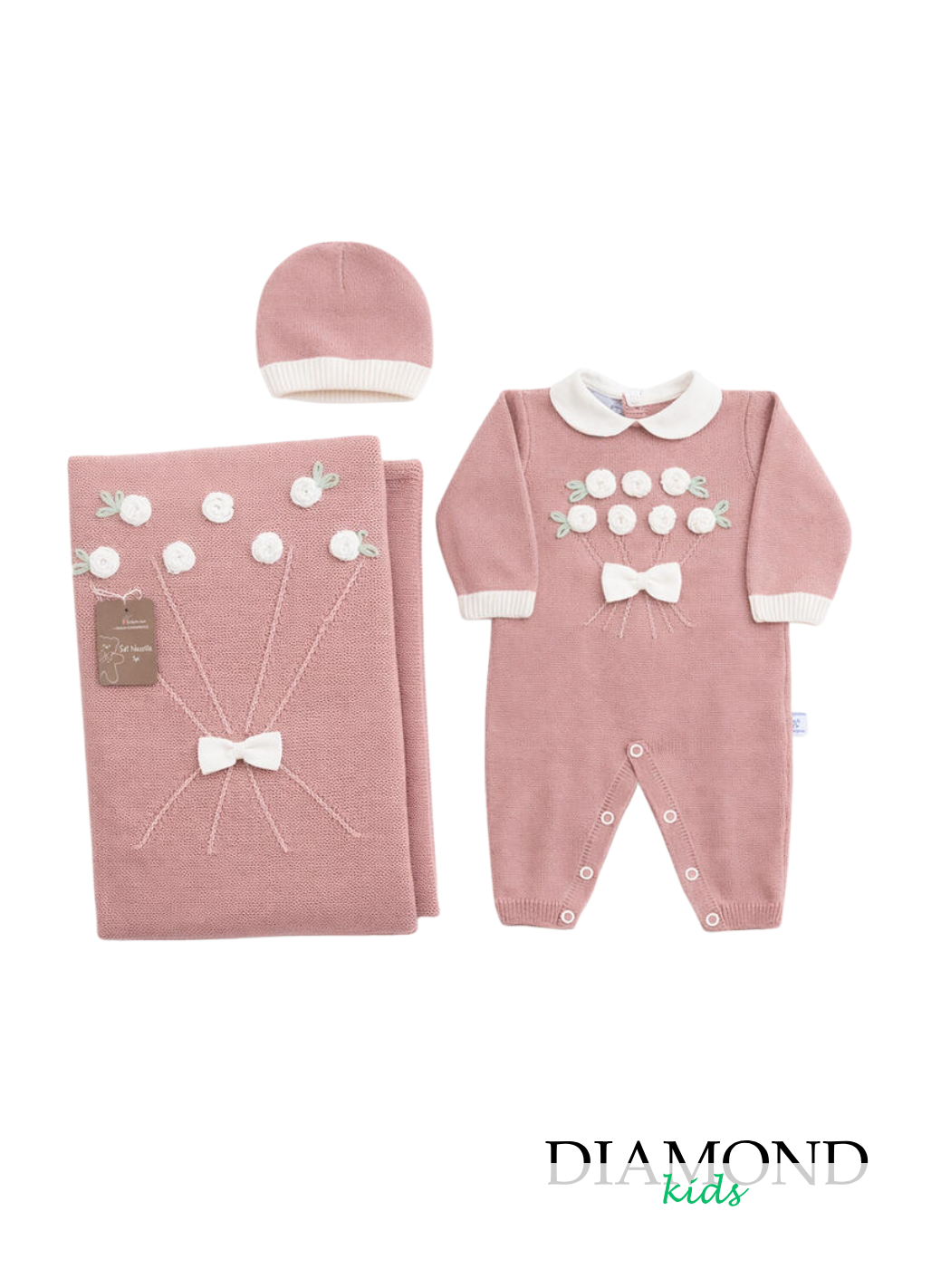 Trio Neonata Nazareno Gabrielle Rose rosa amaranto