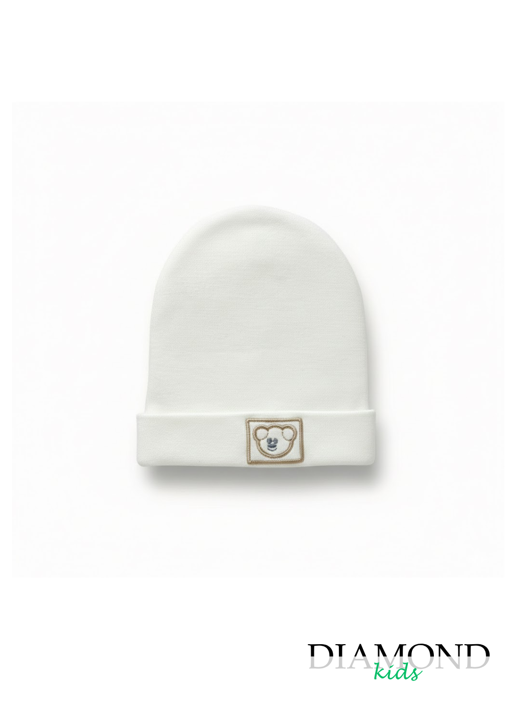 Cappellino Neonato Irge baby orsetto unisex panna