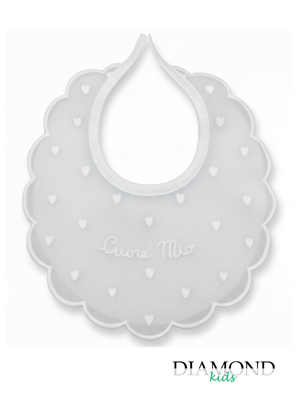 Bavetta Nancy baby cuore mio bianca