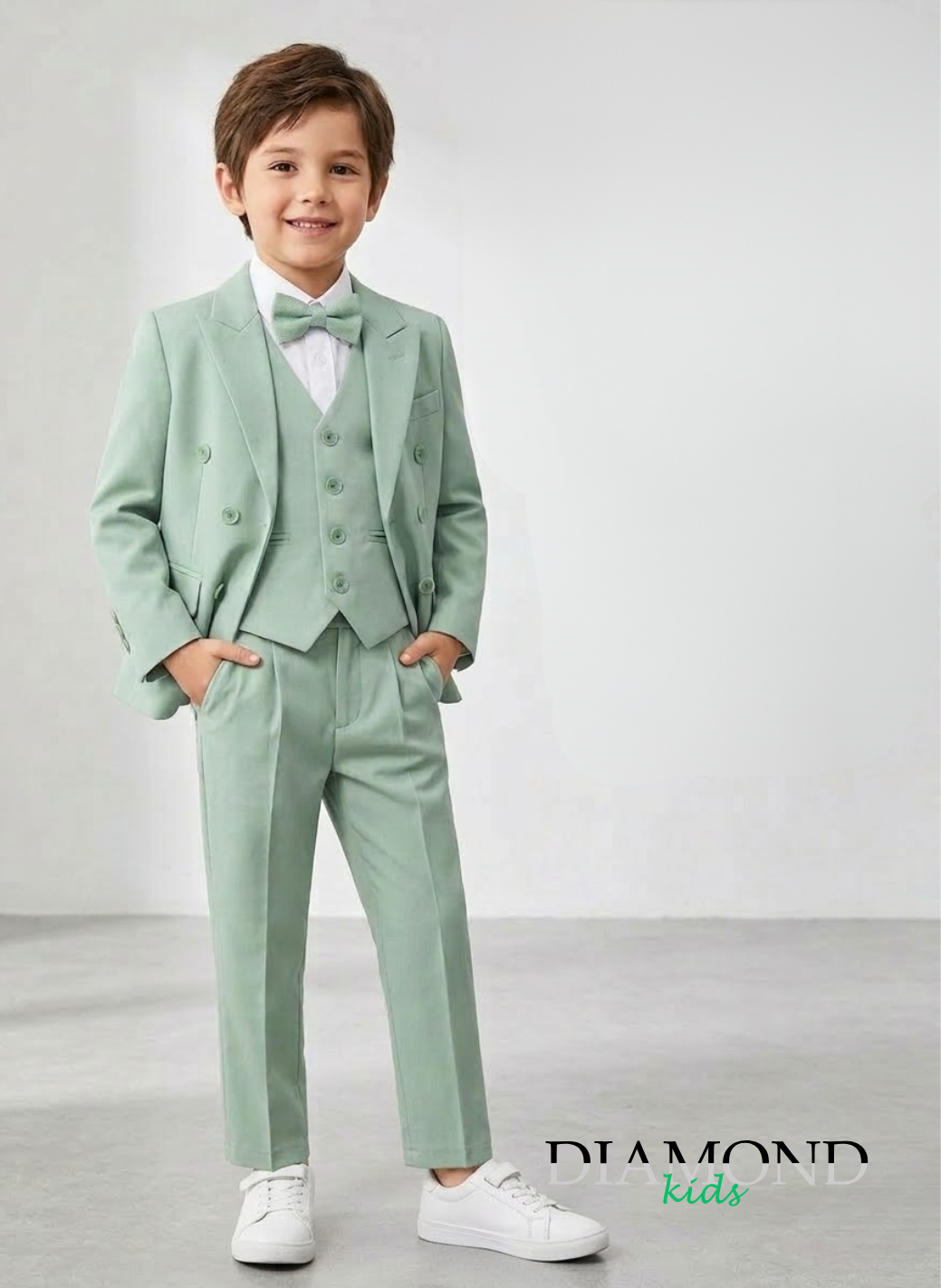 Abito Bambino Doppiopetto Salvia