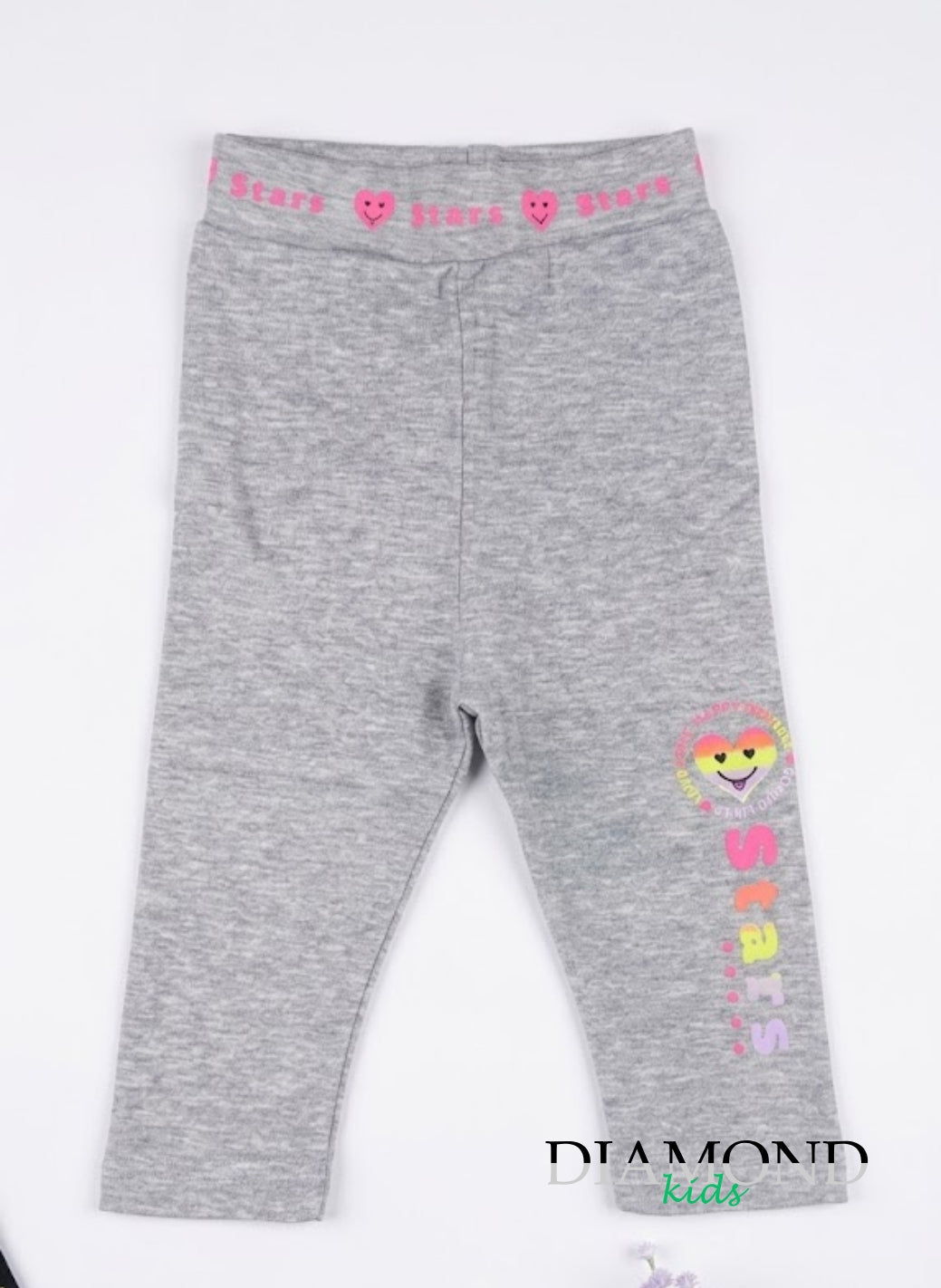 Leggings Neonata Love grigio