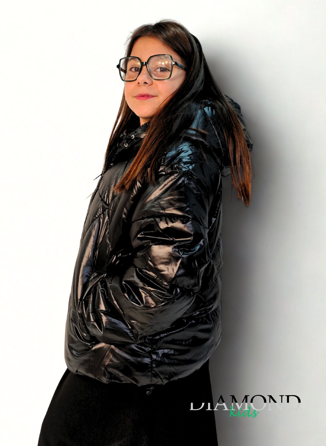 Giubbino Bambina Boxy nero