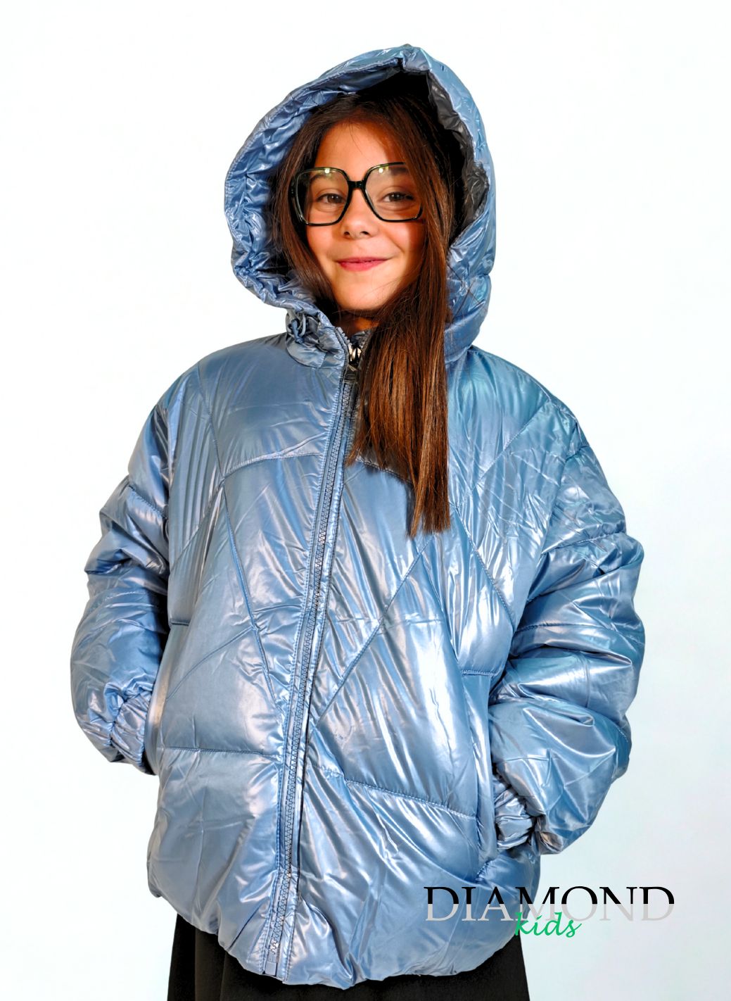 Giubbino Bambina Boxy celeste