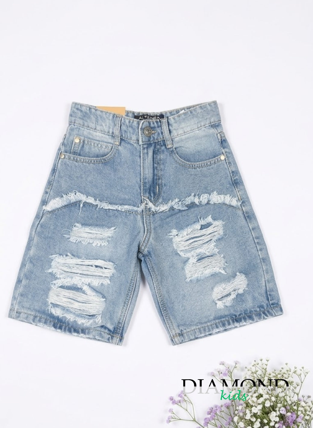 Bermuda Bamnino Denim street blu chiaro