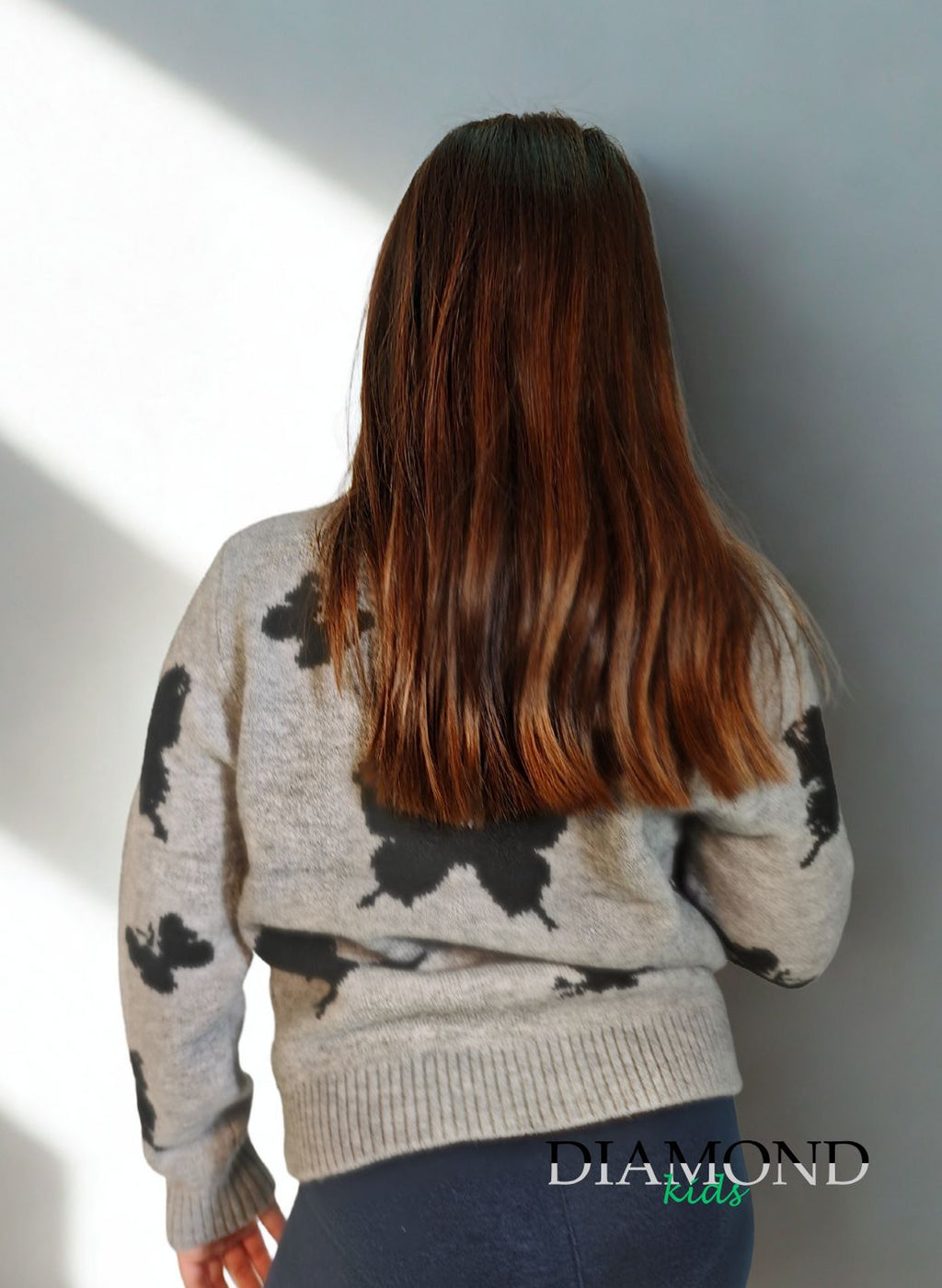 Cardigan Bambina Butterfly grigio