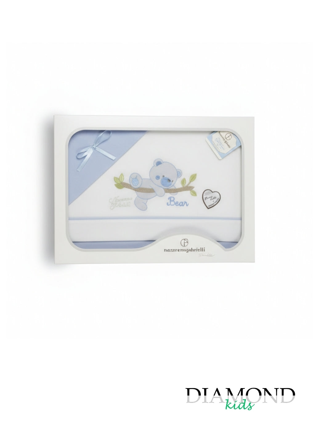 Set lenzuola culla Nazareno Gabrielli Bear celeste