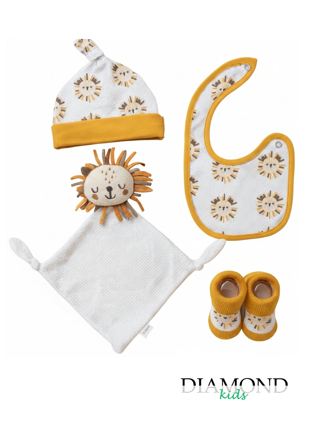 Set regalo Irge Neonato Leoncino ocra