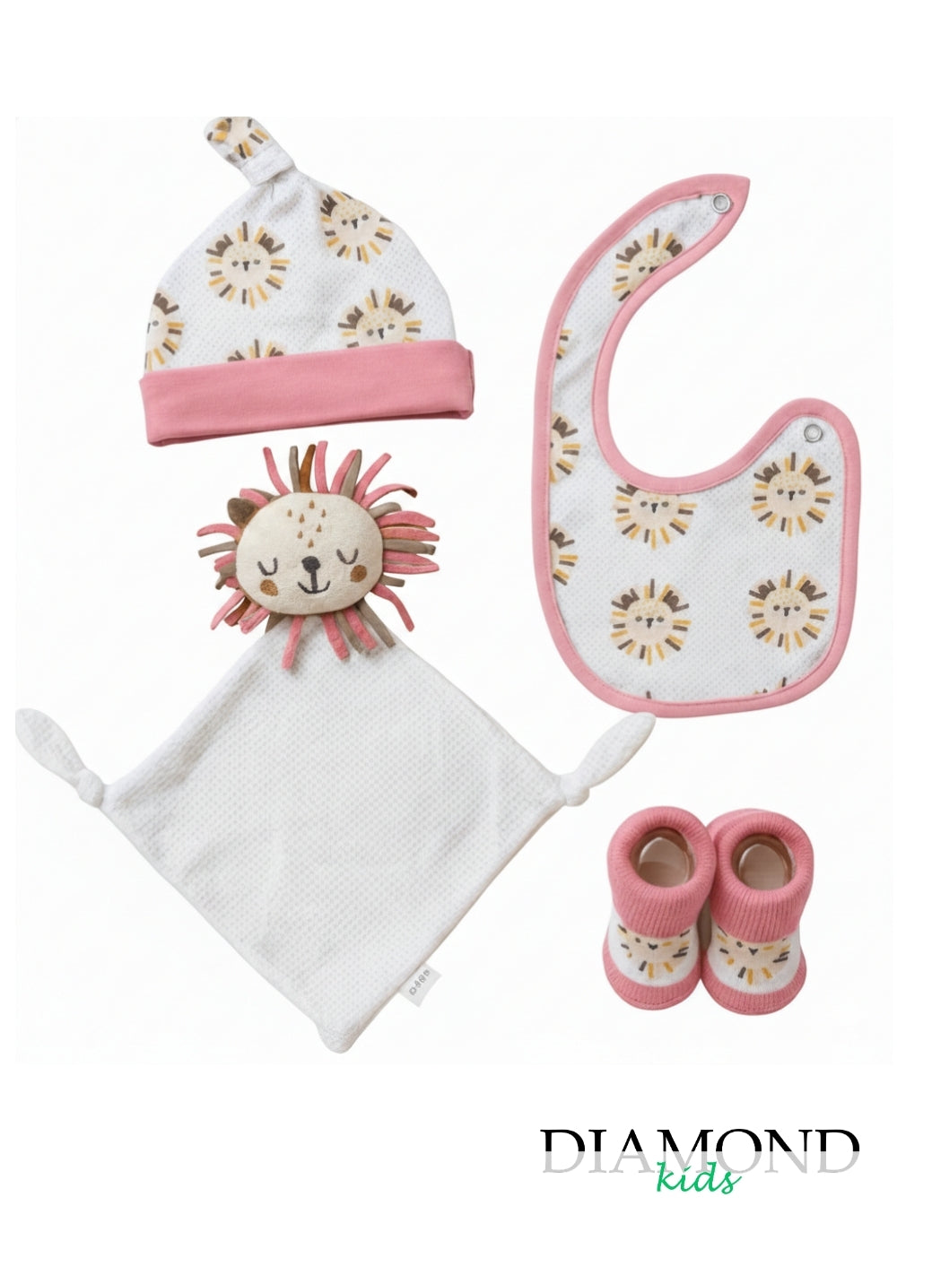 Set regalo Irge Neonato Leoncino rosa