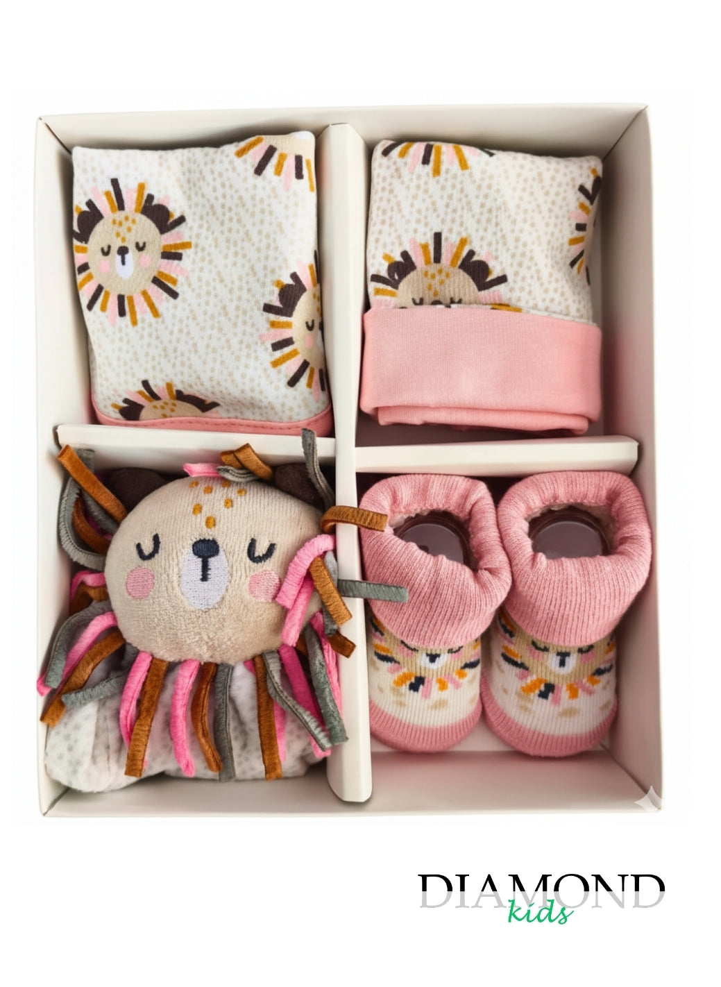 Set regalo Irge Neonato Leoncino rosa