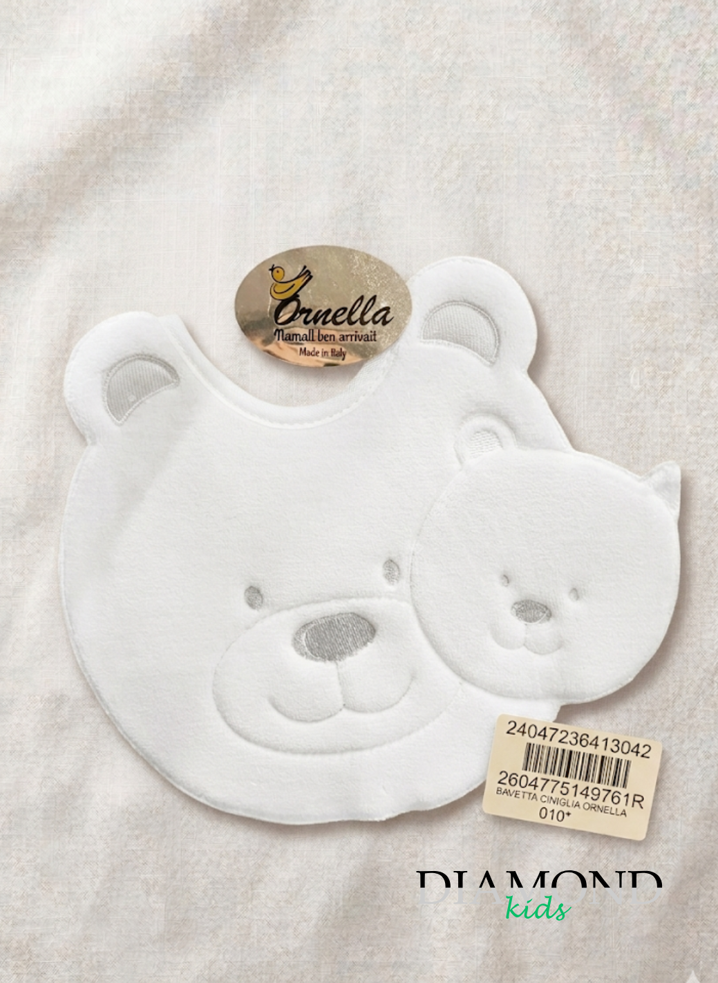 Bavetta Ornella Neonato celeste Bianca