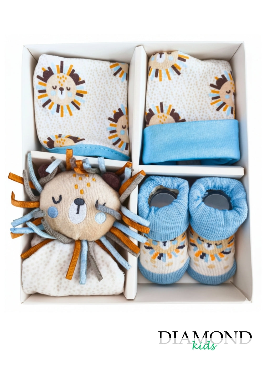 Set regalo Irge Neonato Leoncino celeste