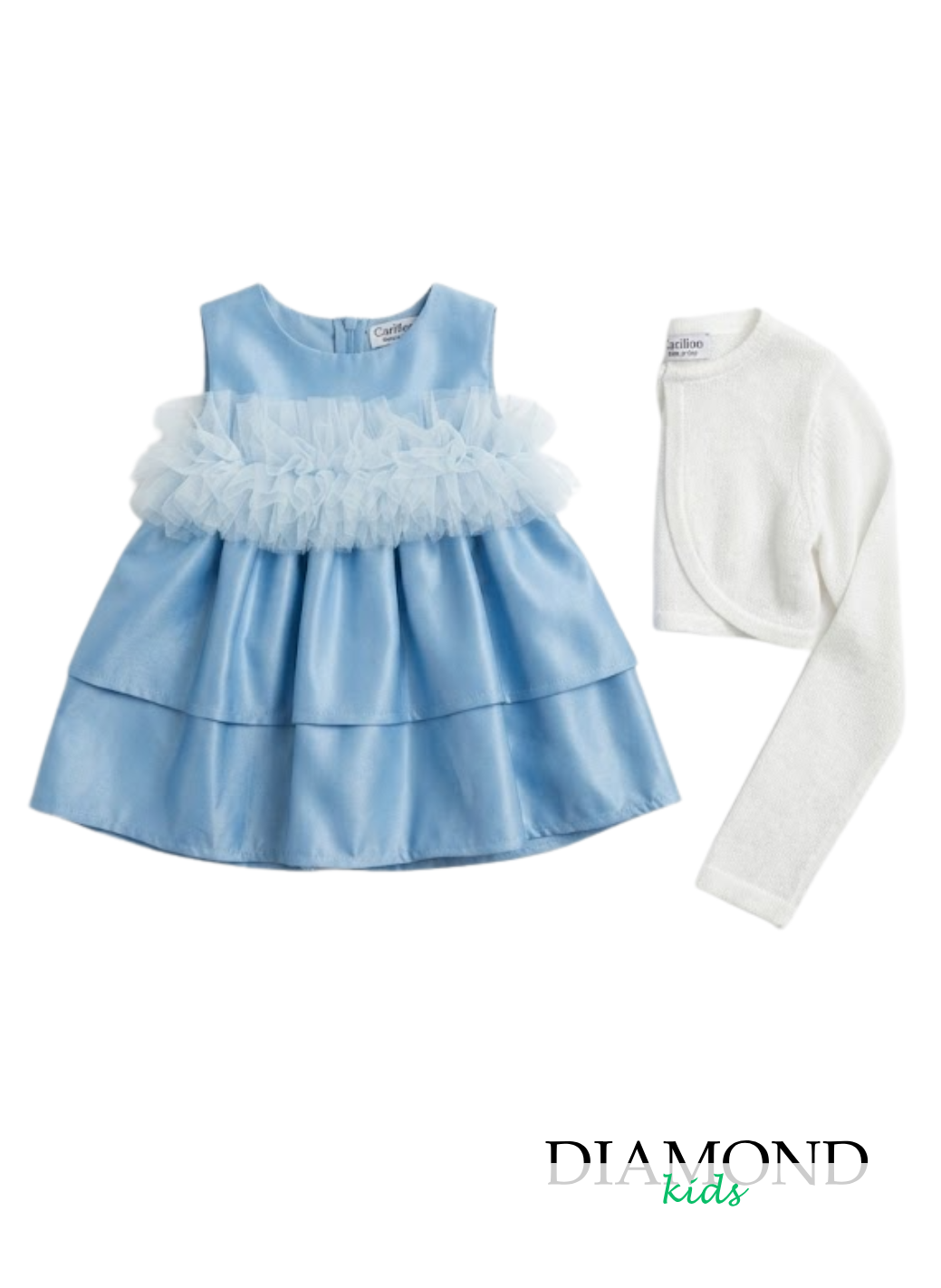 Abito Neonata Tulle celeste