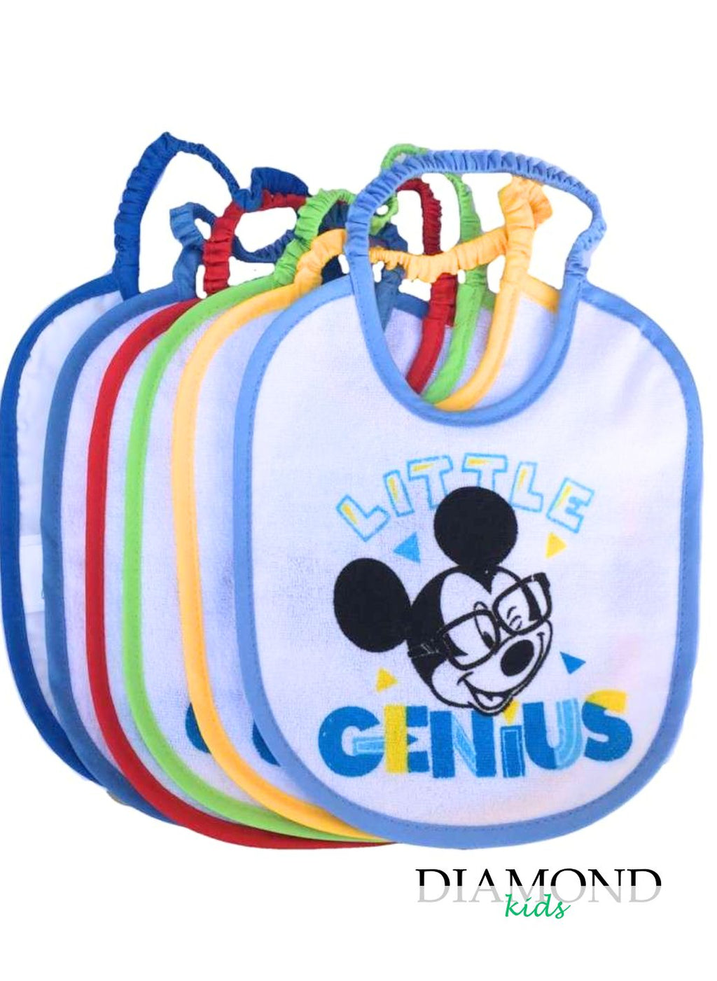 Set 6 Bavette Mickey Mouse Little Genius multicolor