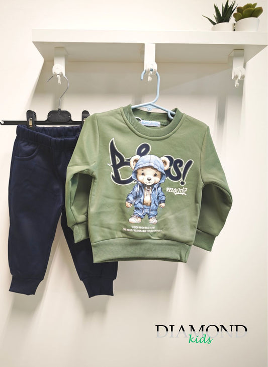 Completo Bambino Bear verde