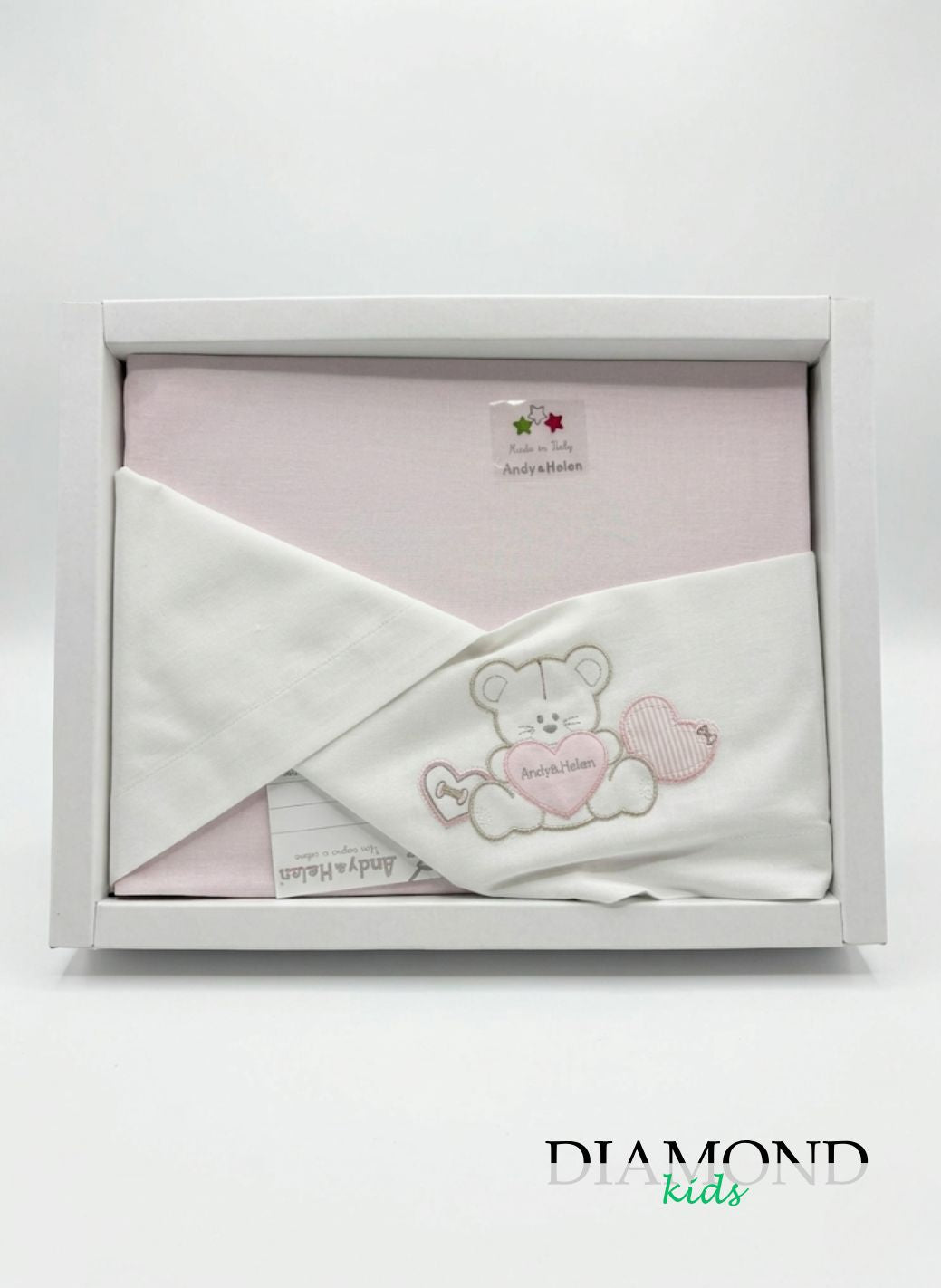 Lenzuolino Evolutivo Neonata orsetto rosa