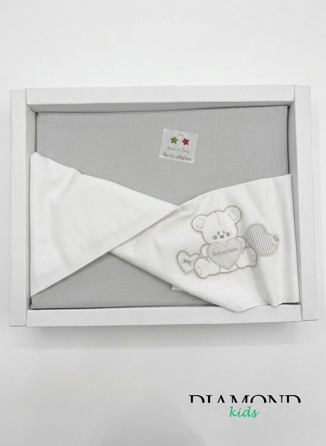Lenzuolino Evolutivo Neonata orsetto grigio
