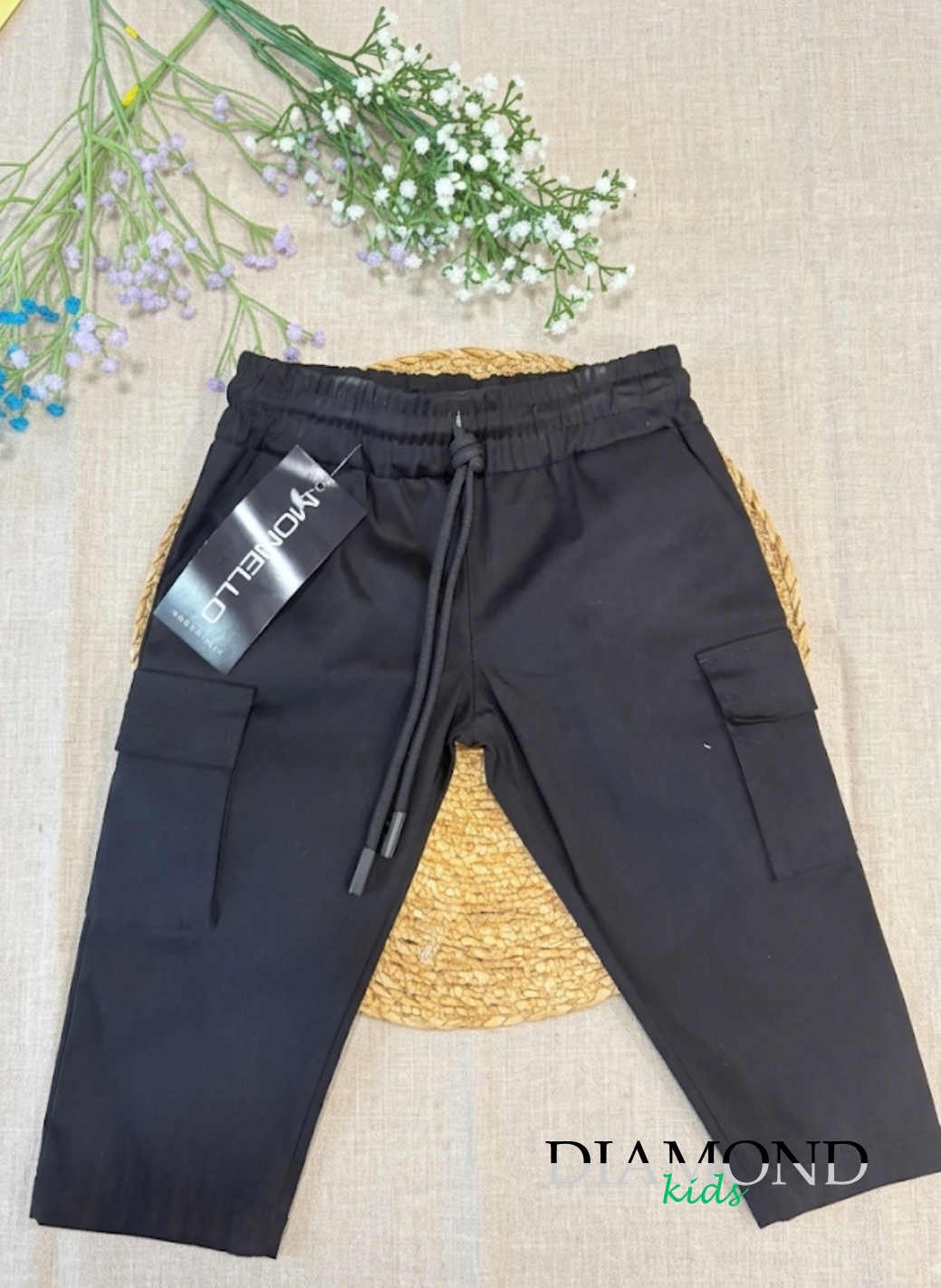 Pantalone Neonato Monello Cargo nero