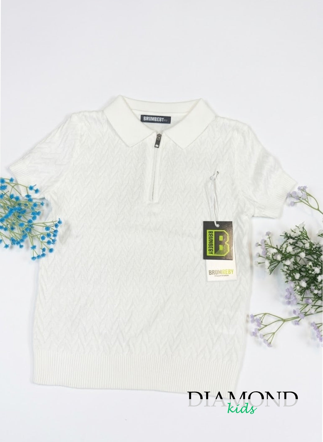 Polo Bambino Filo trama bianca