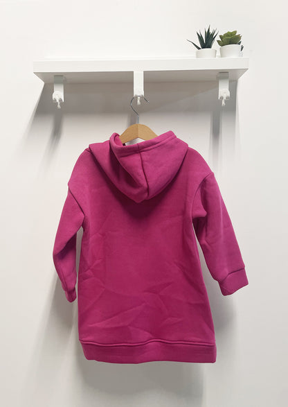 Girl's Dress Santa Claus Fuchsia Sweatshirt