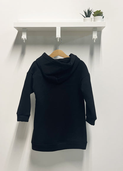 Girl's Dress Santa Claus Black Sweatshirt