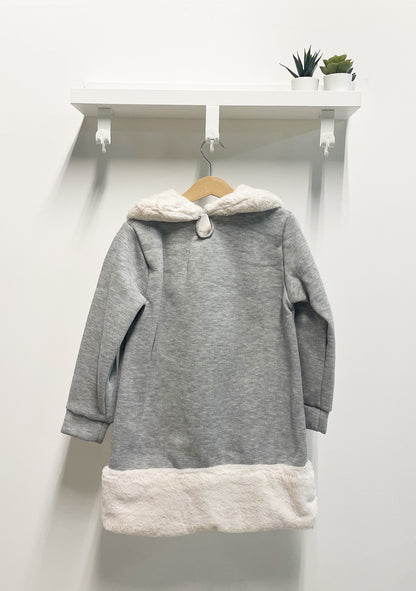 Snowman Gray Fur Baby Girl Dress