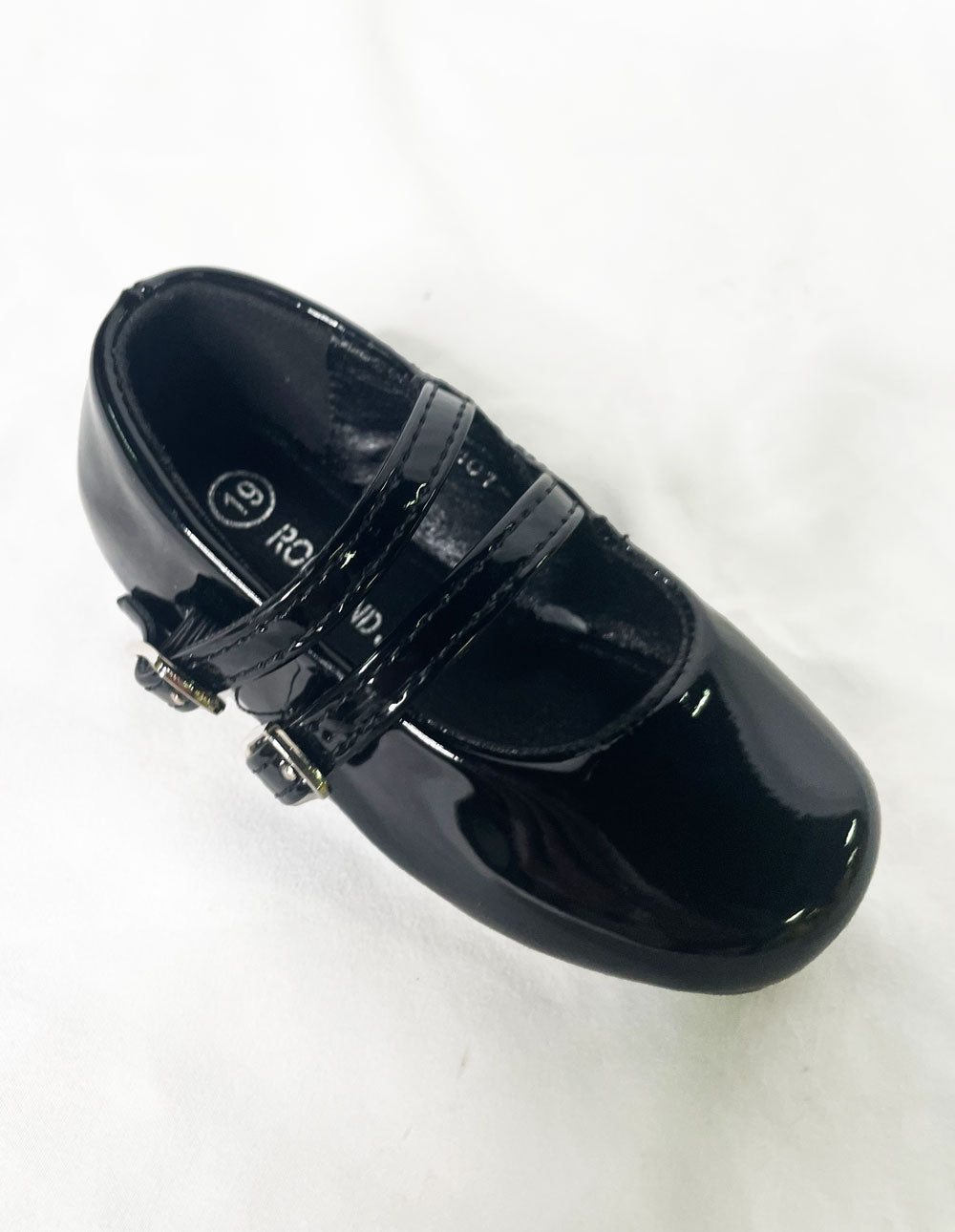 Mary Janes 21 Black Shiny Girls Ballet Flats