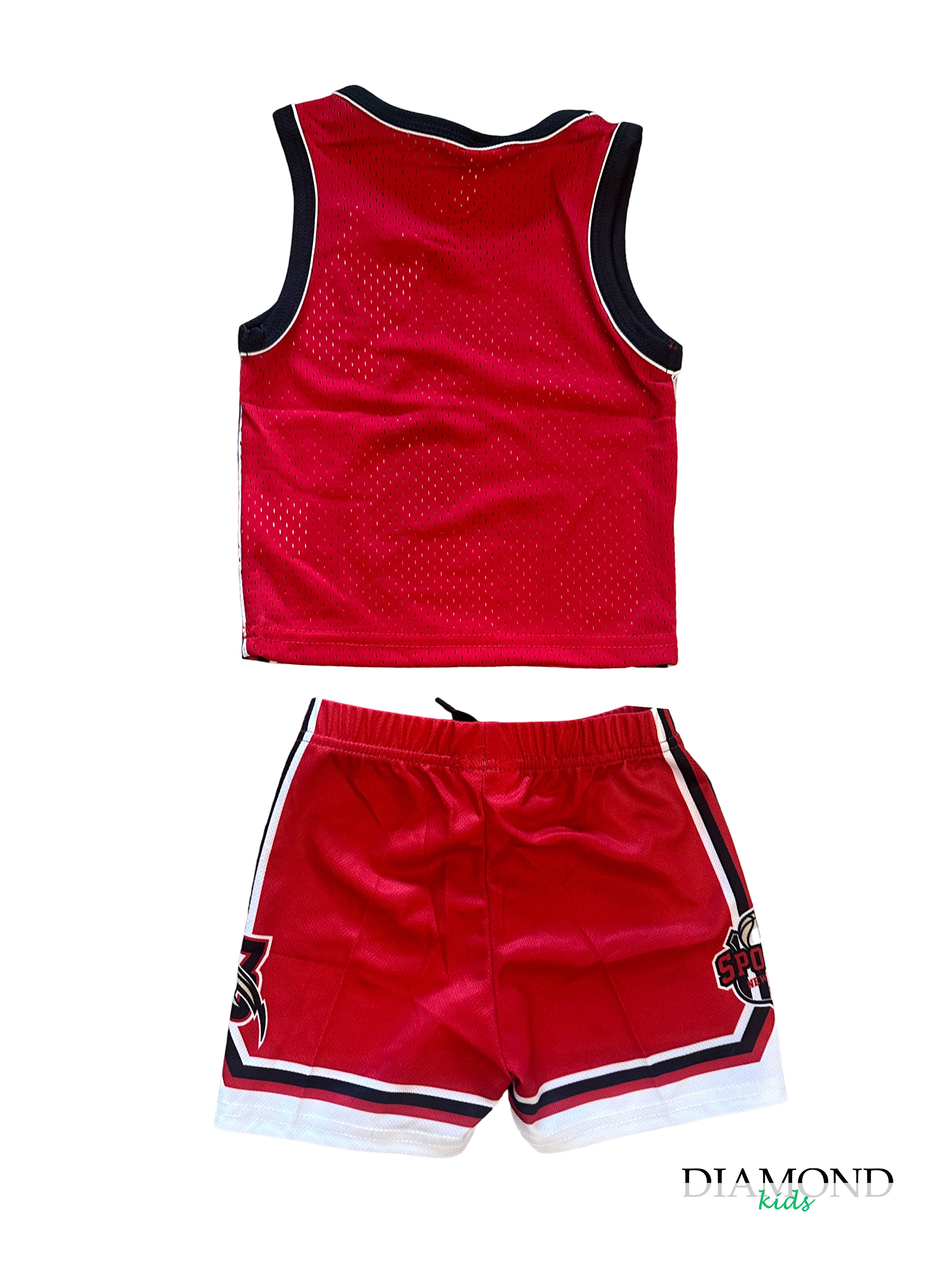 Completo Bambino Basket  rosso