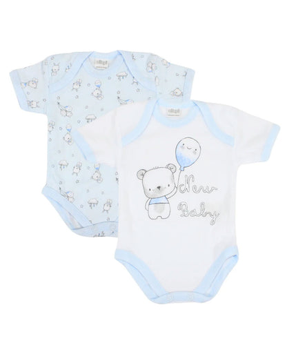 Body Neonato Balloon azzurri