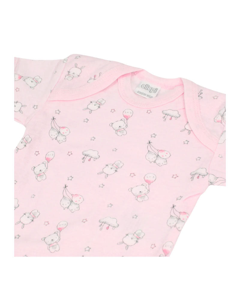 Body Neonato Balloon rosa