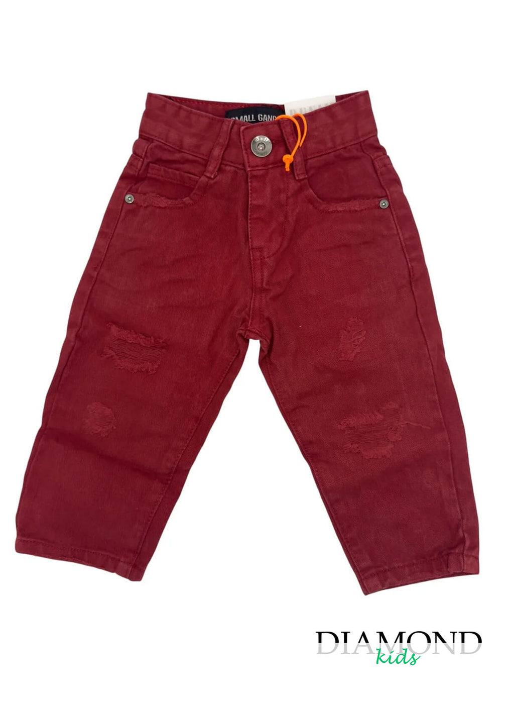 Jeans Neonato Used rosso scuro