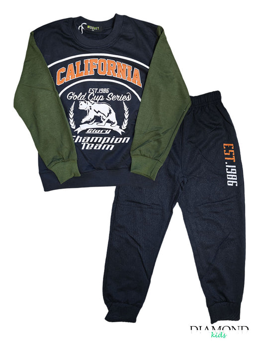 Completo Bambino tuta California blu
