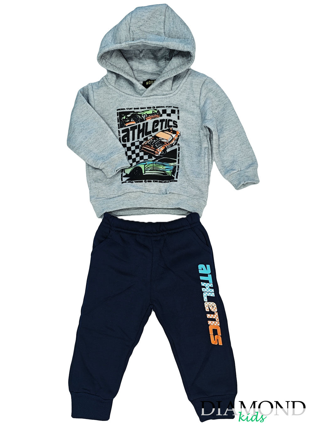 Completo Neonato Cars grigio