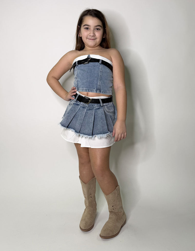 Completo Bambina Jeans Lady blu chiaro