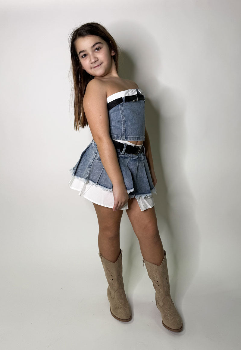 Completo Bambina Jeans Lady blu chiaro