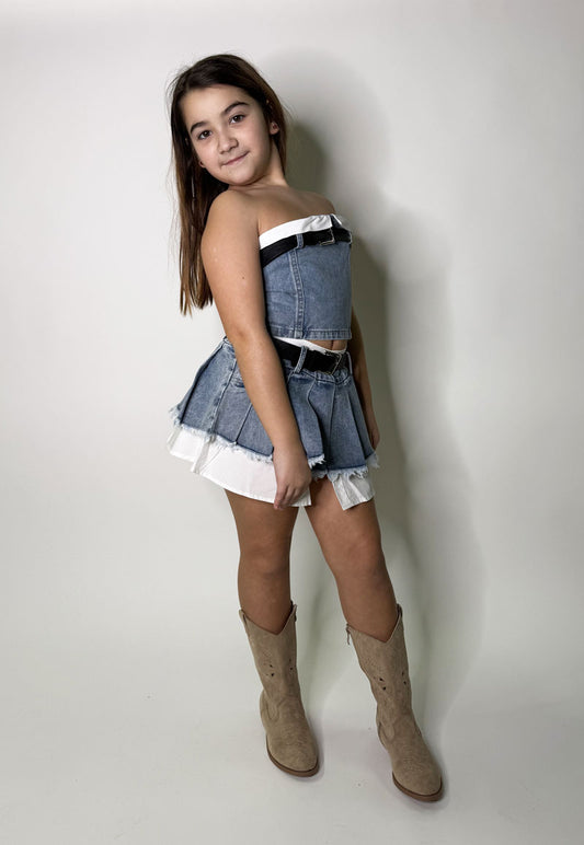 Completo Bambina Jeans Lady blu chiaro