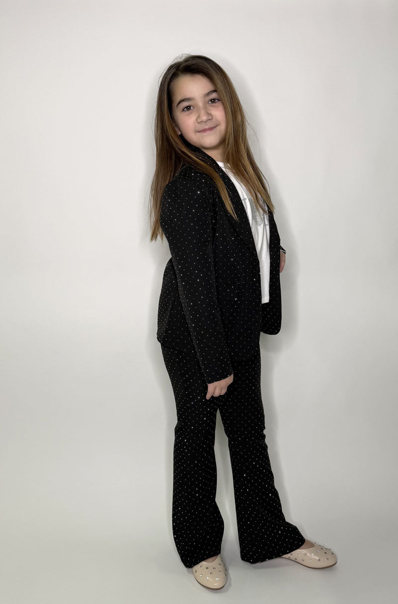 Completo Bambina Sparkling giacca nero