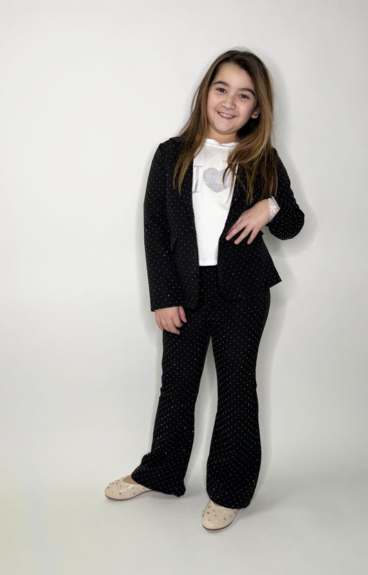 Completo Bambina Sparkling giacca nero