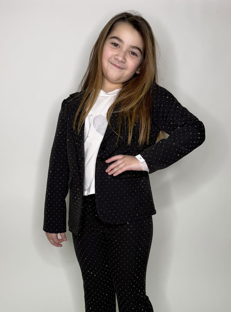 Completo Bambina Sparkling giacca nero
