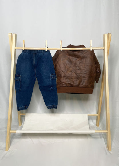 Completo Neonato Montone e jeans caldo