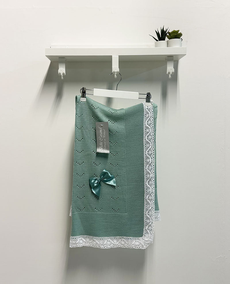 Coperta Neonato Bebè Caramel verde