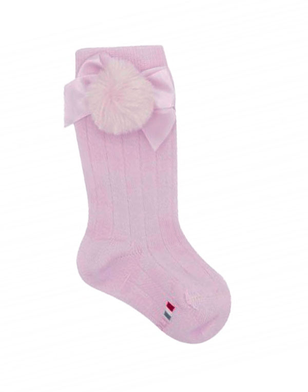 Baby Socks Cuddles Pink Ponpon 